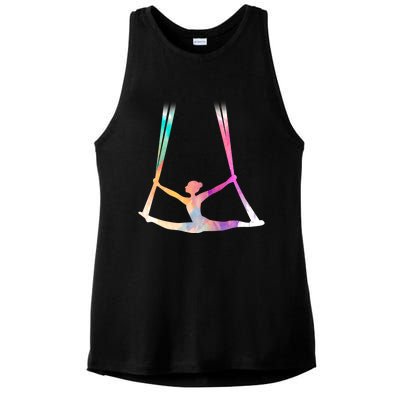 Aerial Silks Circus Yoga Cute Gift Ladies PosiCharge Tri-Blend Wicking Tank