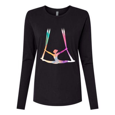 Aerial Silks Circus Yoga Cute Gift Womens Cotton Relaxed Long Sleeve T-Shirt