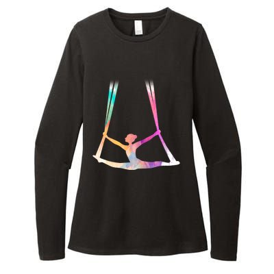 Aerial Silks Circus Yoga Cute Gift Womens CVC Long Sleeve Shirt