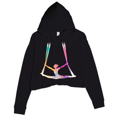 Aerial Silks Circus Yoga Cute Gift Crop Fleece Hoodie