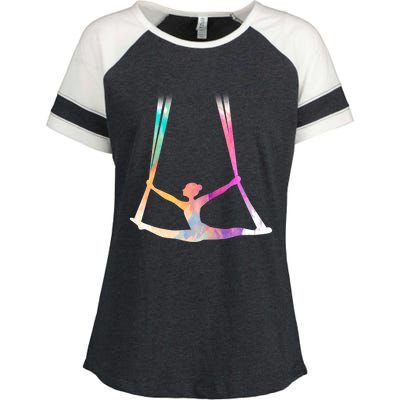 Aerial Silks Circus Yoga Cute Gift Enza Ladies Jersey Colorblock Tee