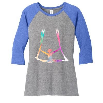 Aerial Silks Circus Yoga Cute Gift Women's Tri-Blend 3/4-Sleeve Raglan Shirt