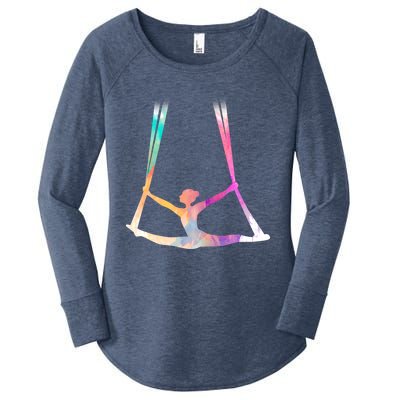 Aerial Silks Circus Yoga Cute Gift Women's Perfect Tri Tunic Long Sleeve Shirt