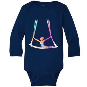 Aerial Silks Circus Yoga Cute Gift Baby Long Sleeve Bodysuit