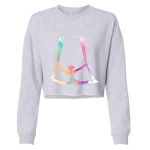 Aerial Silks Circus Yoga Cute Gift Cropped Pullover Crew