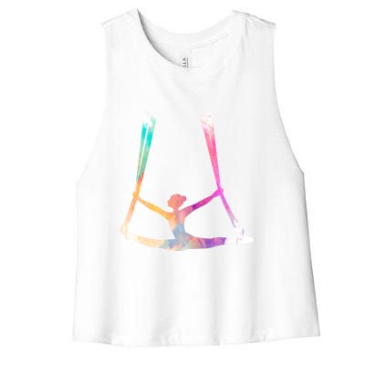 Aerial Silks Circus Yoga Cute Gift Women's Racerback Cropped Tank