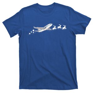 Airplane Santa Christmas Sleigh Funny Airplane Xmas Great Gift T-Shirt