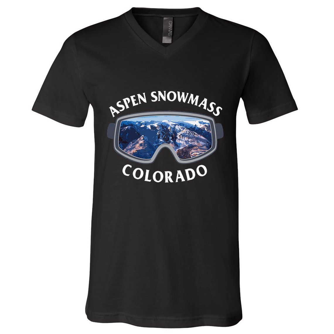 Aspen Snowmass Colorado Ski Snowboard V-Neck T-Shirt