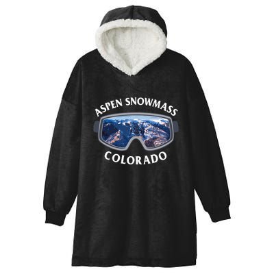 Aspen Snowmass Colorado Ski Snowboard Hooded Wearable Blanket