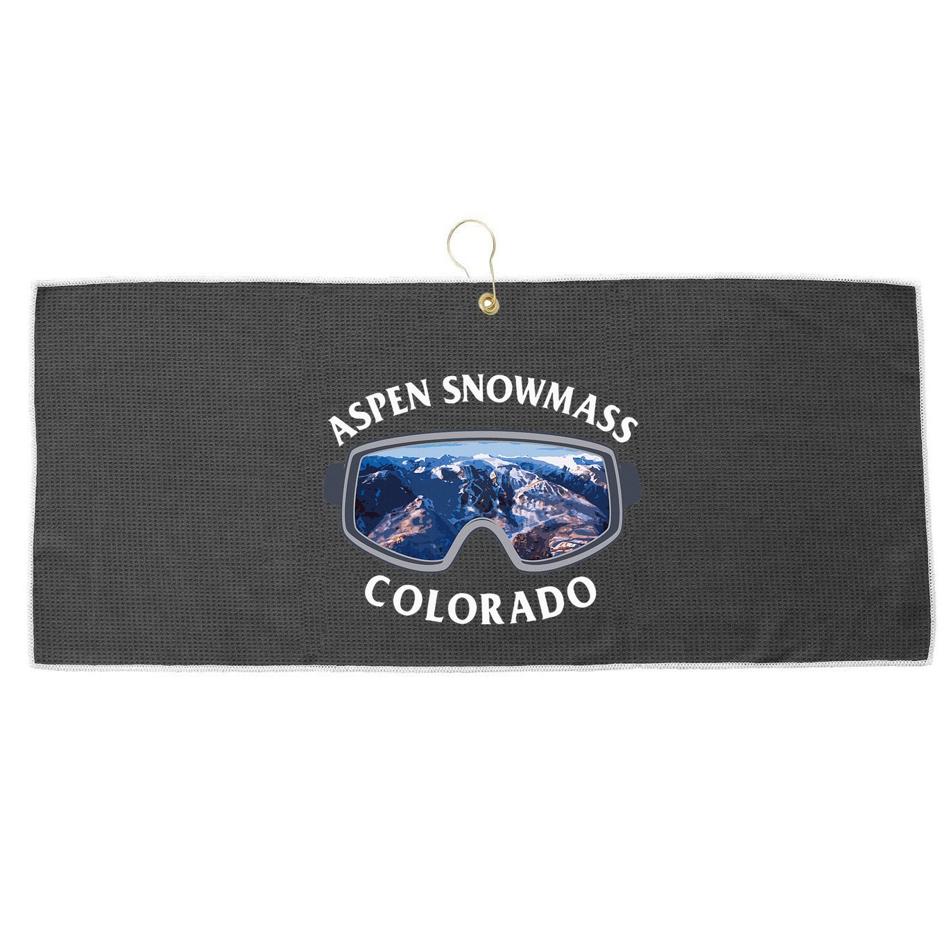 Aspen Snowmass Colorado Ski Snowboard Large Microfiber Waffle Golf Towel