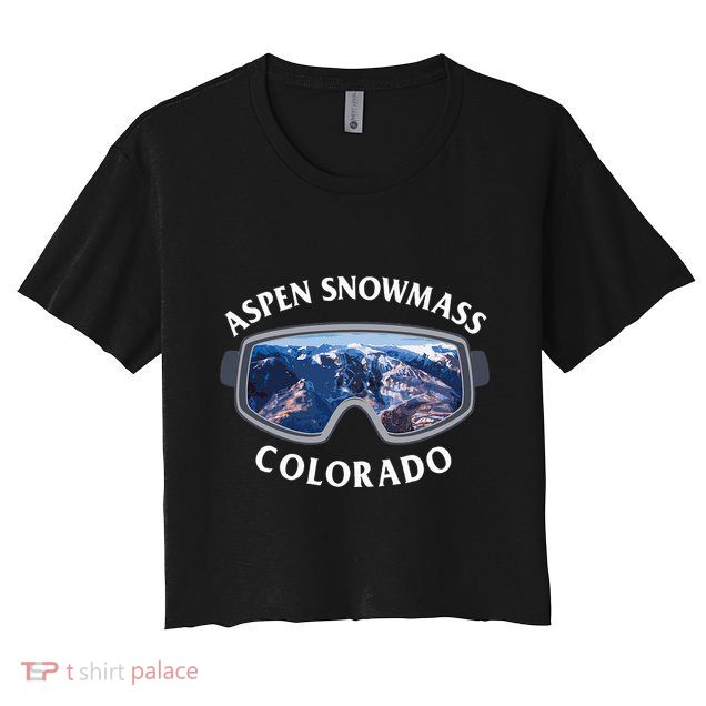 Aspen Snowmass Colorado Ski Snowboard Crop Top