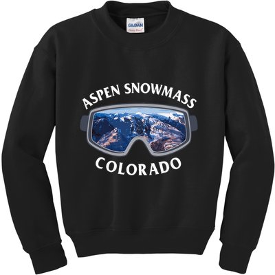Aspen Snowmass Colorado Ski Snowboard Kids Sweatshirt