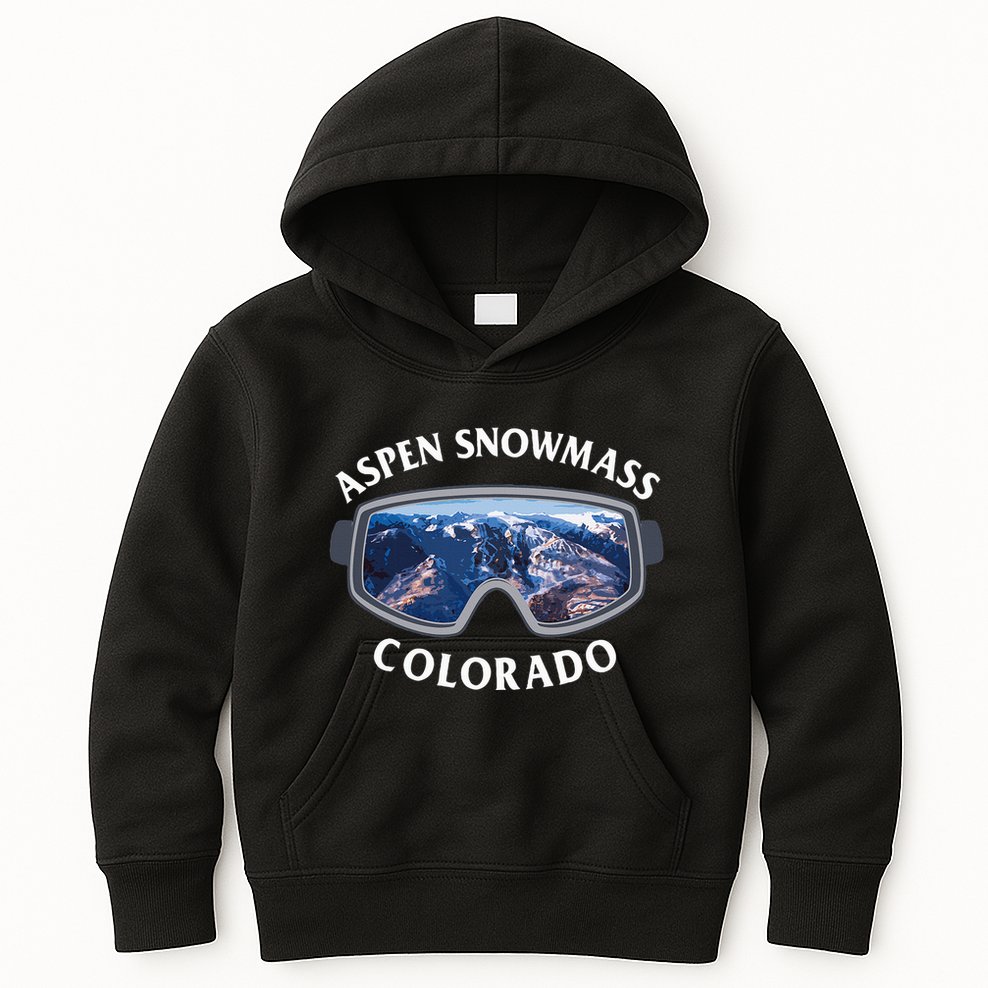 Aspen Snowmass Colorado Ski Snowboard Kids Hoodie
