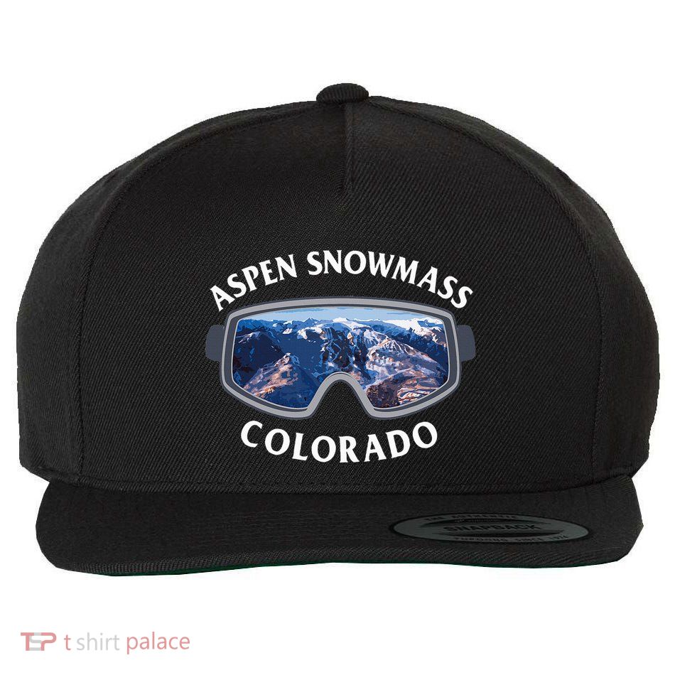 Aspen Snowmass Colorado Ski Snowboard Wool Snapback Cap