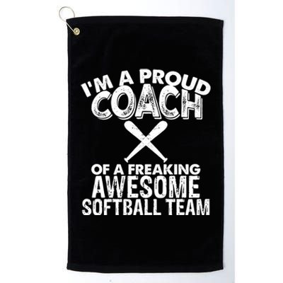 Appreciation Softball Coach Gift Platinum Collection Golf Towel