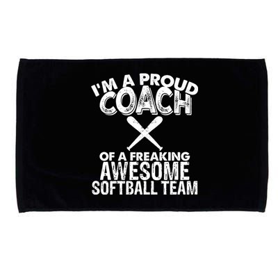 Appreciation Softball Coach Gift Microfiber Hand Towel