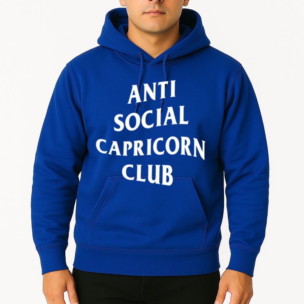 Anti Social Capricorn Club Birth Sign Capricorn Zodiac Gift Hoodie