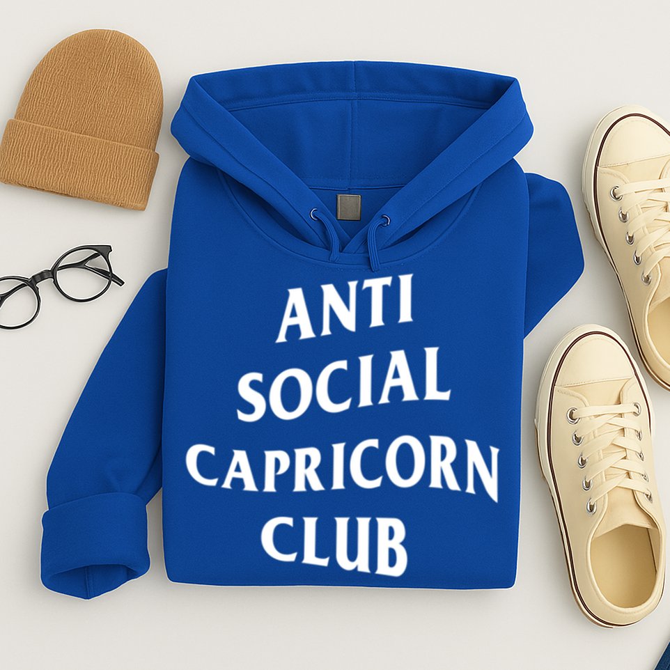 Anti Social Capricorn Club Birth Sign Capricorn Zodiac Gift Hoodie