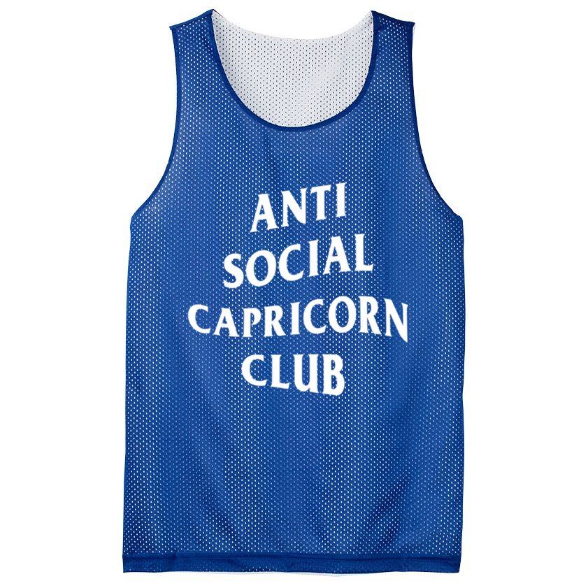 Anti Social Capricorn Club Birth Sign Capricorn Zodiac Gift Mesh Reversible Basketball Jersey Tank