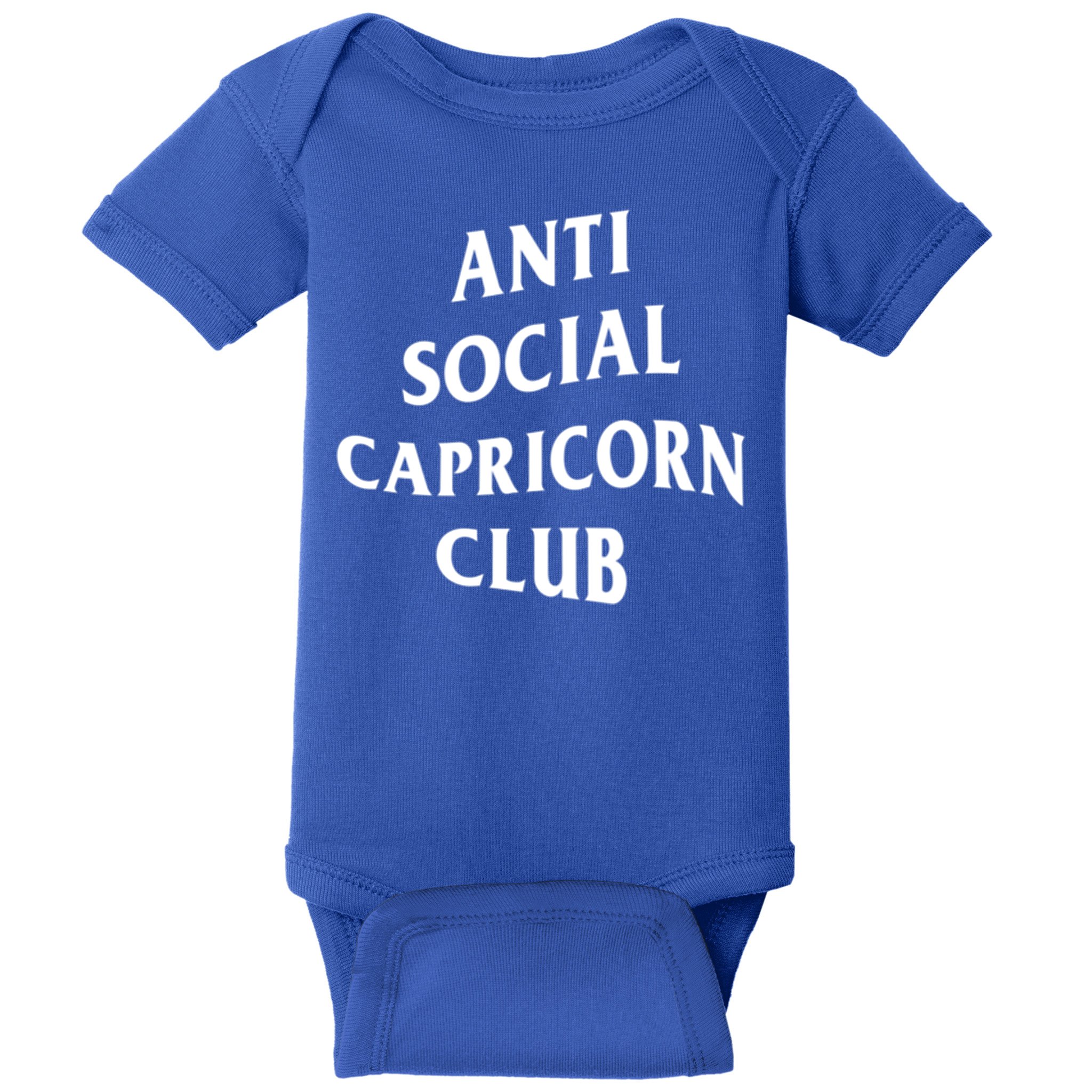 Anti Social Capricorn Club Birth Sign Capricorn Zodiac Gift Baby Bodysuit