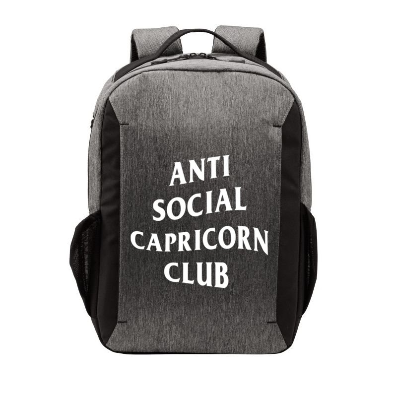 Anti Social Capricorn Club Birth Sign Capricorn Zodiac Gift Vector Backpack