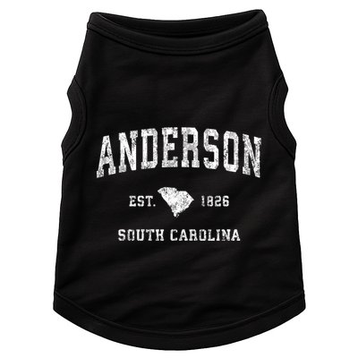 Anderson South Carolina Sc Vintage Athletic Sports Design Doggie Tank