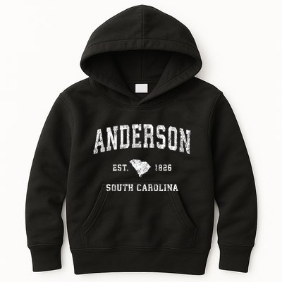 Anderson South Carolina Sc Vintage Athletic Sports Design Kids Hoodie