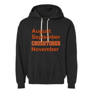 August September Crushtober November Garment-Dyed Fleece Hoodie