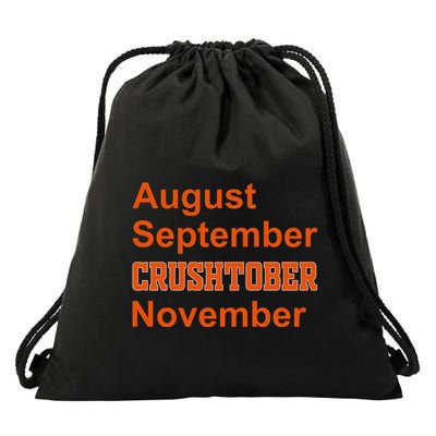 August September Crushtober November Drawstring Bag