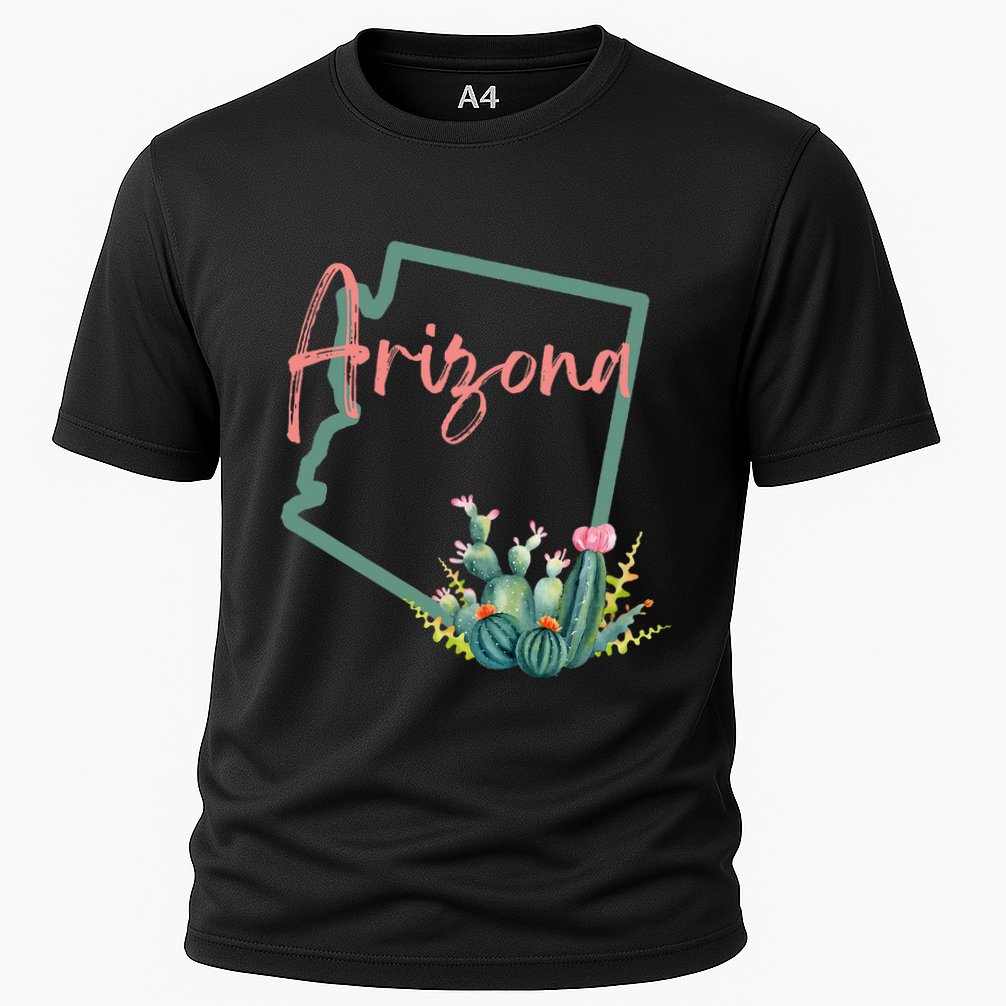 Arizona State Cactus Flowers Cooling Performance Crew T-Shirt