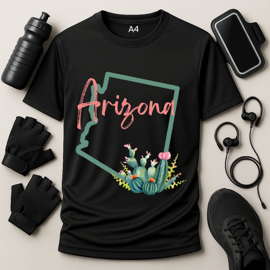 Arizona State Cactus Flowers Cooling Performance Crew T-Shirt