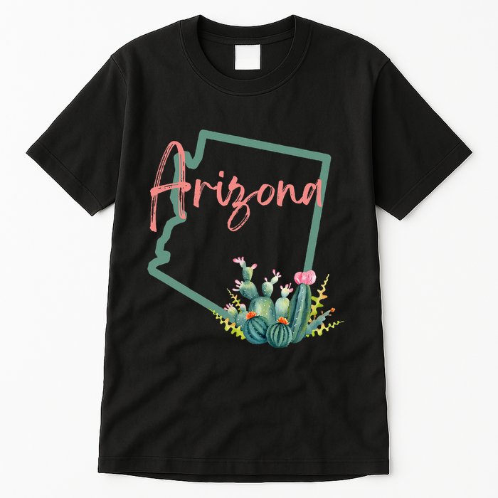 Arizona State Cactus Flowers Tall T-Shirt