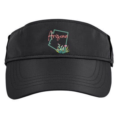 Arizona State Cactus Flowers Adult Drive Performance Visor