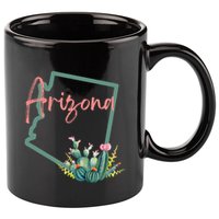 Arizona State Cactus Flowers 11oz C Handle Ceramic Mug