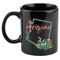 Arizona State Cactus Flowers 11oz C Handle Ceramic Mug