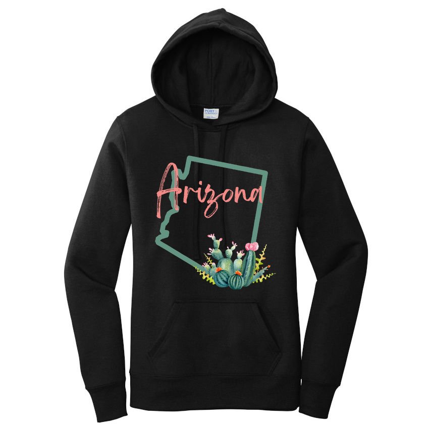 Arizona State Cactus Flowers Women's Pullover Hoodie