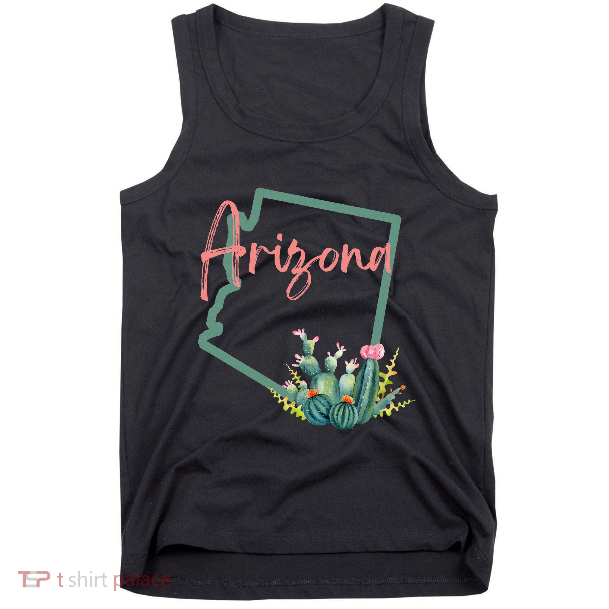 Arizona State Cactus Flowers Tank Top