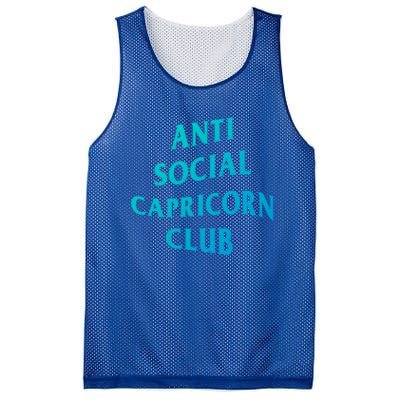 Anti Social Capricorn Club Birth Sign Capricorn Zodiac Gift Mesh Reversible Basketball Jersey Tank