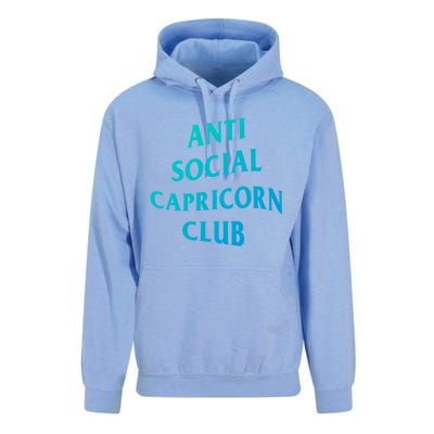 Anti Social Capricorn Club Birth Sign Capricorn Zodiac Gift Unisex Surf Hoodie