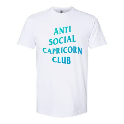 Anti Social Capricorn Club Birth Sign Capricorn Zodiac Gift Softstyle CVC T-Shirt