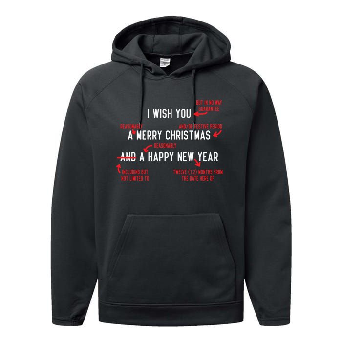 Attorney Santa Claus Merry Xmas Law Student Christmas Lawyer Performance Fleece Hoodie