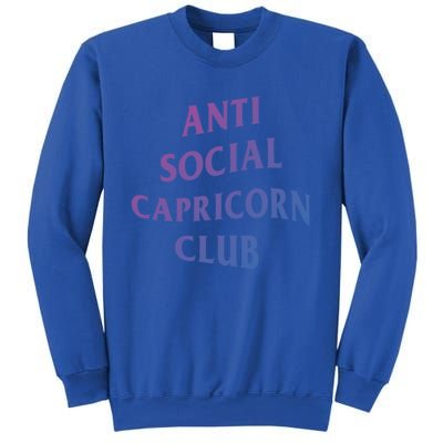 Anti Social Capricorn Club Birth Sign Capricorn Zodiac Gift Sweatshirt