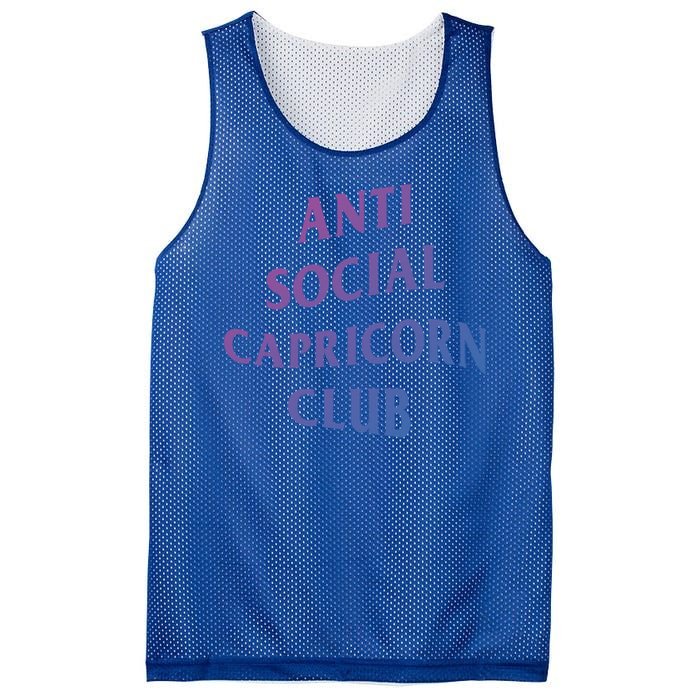 Anti Social Capricorn Club Birth Sign Capricorn Zodiac Gift Mesh Reversible Basketball Jersey Tank