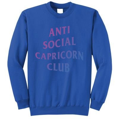 Anti Social Capricorn Club Birth Sign Capricorn Zodiac Gift Tall Sweatshirt