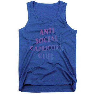 Anti Social Capricorn Club Birth Sign Capricorn Zodiac Gift Tank Top