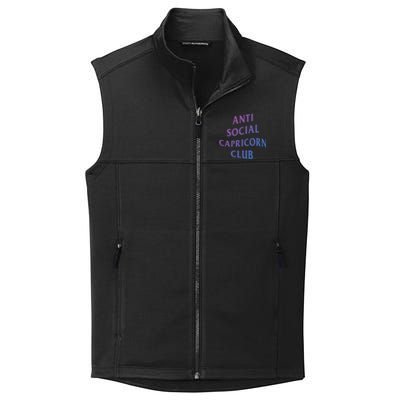 Anti Social Capricorn Club Birth Sign Capricorn Zodiac Gift Collective Smooth Fleece Vest