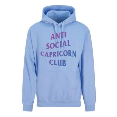 Anti Social Capricorn Club Birth Sign Capricorn Zodiac Gift Unisex Surf Hoodie