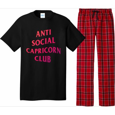 Anti Social Capricorn Club Birth Sign Capricorn Zodiac Gift Pajama Set