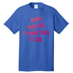 Anti Social Capricorn Club Birth Sign Capricorn Zodiac Gift Tall T-Shirt