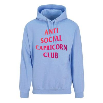 Anti Social Capricorn Club Birth Sign Capricorn Zodiac Gift Unisex Surf Hoodie